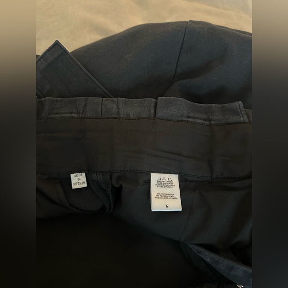 A.L.C. Black Pants w/ Belt Barrel Leg Paper Bag Pants - ALC Diego - Picture 11 of 13